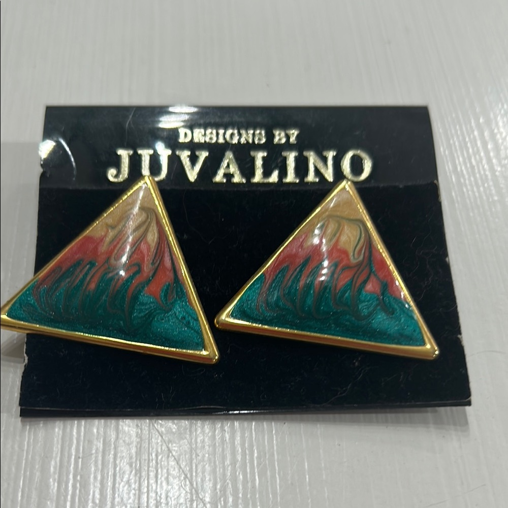 Vintage 80’s Triangle Earrings